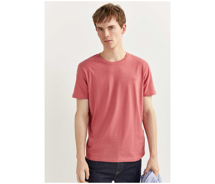 Springfield 712204771 XL Basic T-Shirt for Men - Pink - Zoom Image 1