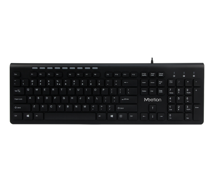 Meetion MT-K842M Ultra Thin Multi-Media Keyboard -Black - Zoom Image 1