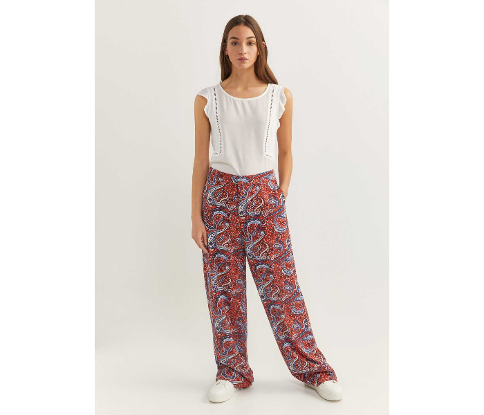 Springfield 683707766 Size 44 Cotton Pant for Women - Orange - Zoom Image 2