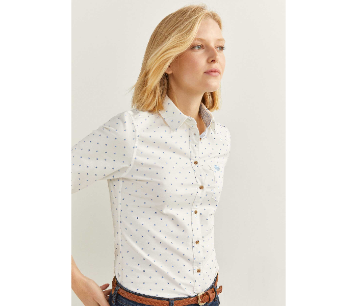 Springfield 679926498 Size 36 Long Sleeve Shirt for Women - White - Zoom Image 1