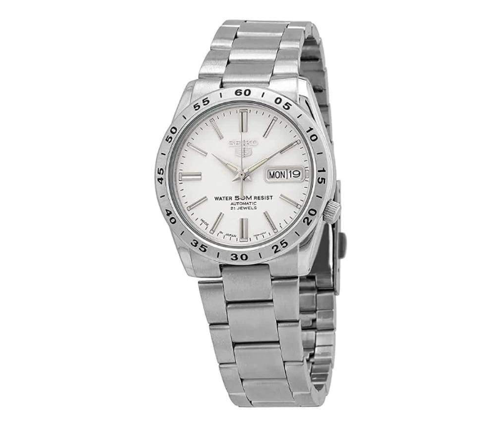 Seiko SNKD97J1 Automatic Analog 21 Jewels White Dial Stainless Steel Watch for Men - Silver - Zoom Image 1