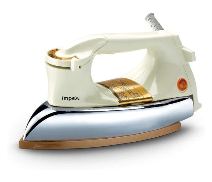 Impex IB 211 1200W Heavy Duty Dry Iron Box with Ceramic Coated Sole Plate - White - Zoom Image 1