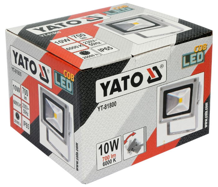 Yato YT-81800 10W LED Lamp with Aluminium Case - Grey - Zoom Image 4