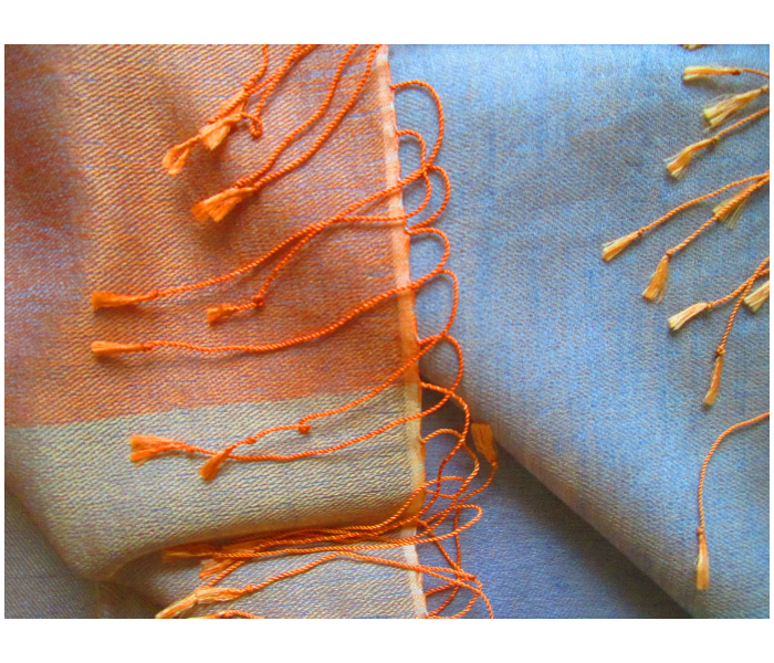 Style It STY-PS-GBO Genuine Hand Woven Pashmina Shawl - Orange - Zoom Image 3