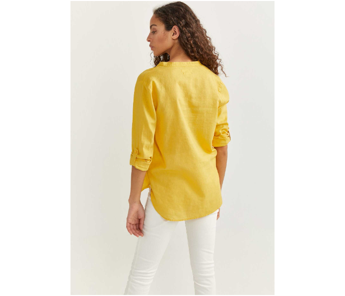 Springfield 679736907 Size 38 Long Sleeve Blouse for Women - Yellow - Zoom Image 4