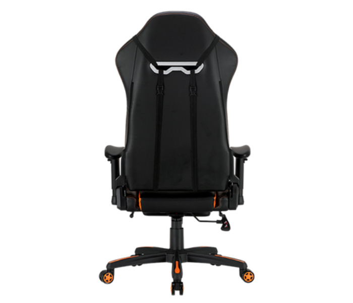 Meetion MT-CHR22 Neck And Back Cushion Fully Featured Reclining Gaming Chair With Footrest - Black And Orange  - Zoom Image 2