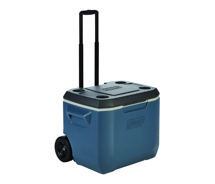 Coleman 3000005889 50 Quarts Camping Cooler with Wheels - Blue and Black - Zoom Image 2