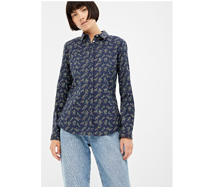 Springfield 679624919 Size 34 Long Sleeve Blouse for Women - Dark Blue - Zoom Image 1