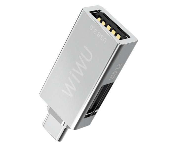 Wiwu T02S USB Type-C Hub Zinc Alloy Case - Silver - Zoom Image 3