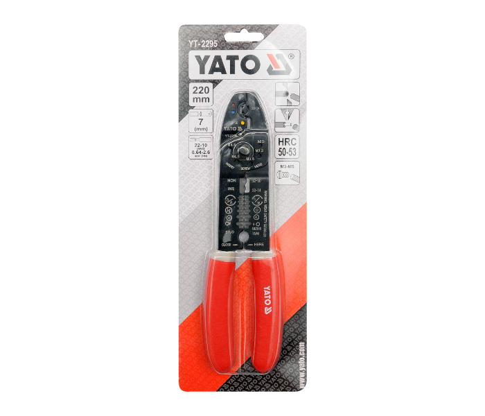 Yato YT-2295 220mm Wire Stripping Plier - Black and Red - Zoom Image 2