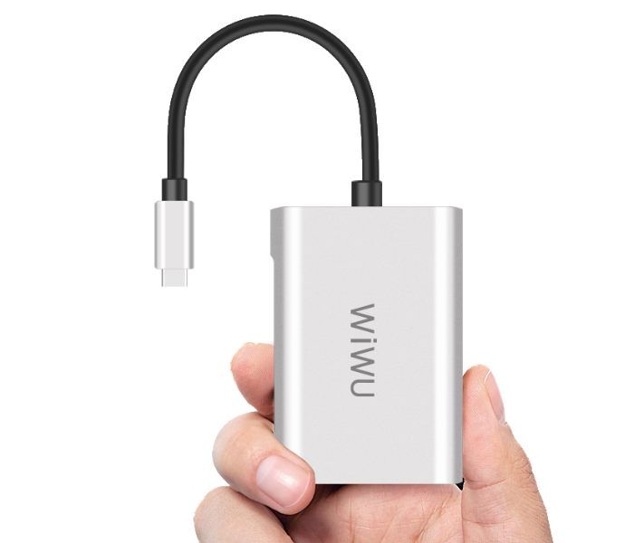 Wiwu A20VHG Alpha 2 In 1 USB-C Hub A20Vh - Grey - Zoom Image 3