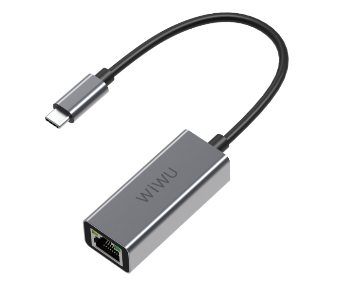 Wiwu ALPHARJ45G Type-C To USB-C Hub - Grey - Zoom Image 1