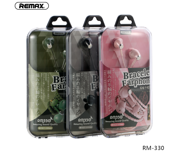 Remax RM-330 Bracelet Wired Earphone - Black - Zoom Image 4