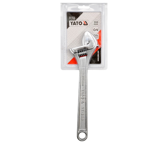 Yato YT-2168 300mm Cr-V Steel Adjustable Wrench - Silver - Zoom Image 2