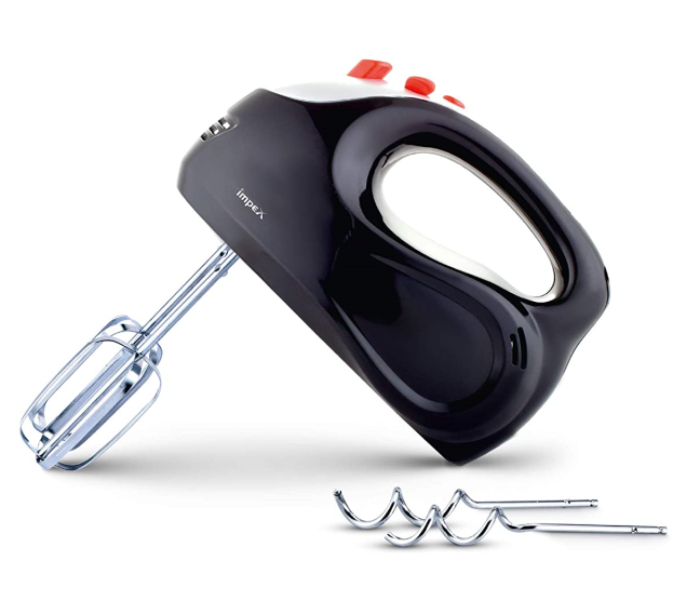 Impex HM 3302 150W Full Copper Motored Handheld Hand Mixer with 2 beaters 2 Hooks - Zoom Image