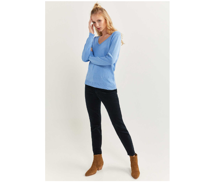 Springfield 133741614 Small Long Sleeve Knitwear for Women - Light Blue - Zoom Image 1