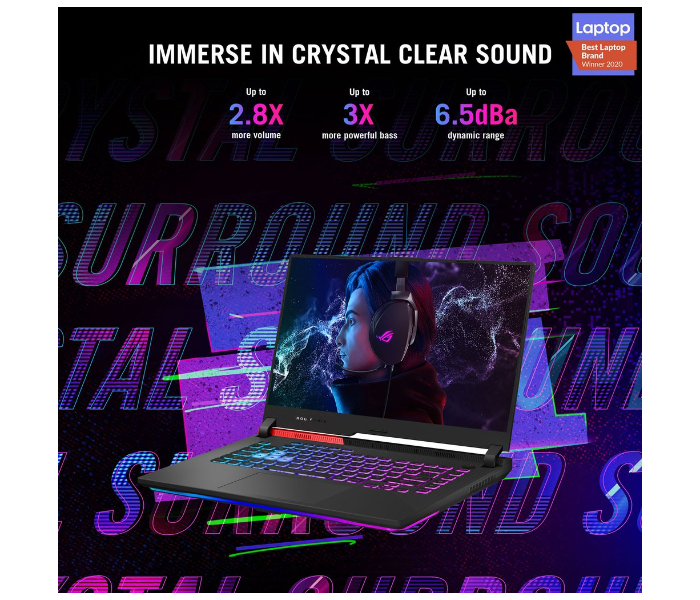 ASUS ROG STRIX G513IE-HN006T 15.6 Inch FHD 144Hz Display AMD Ryzen R7 4800H 2.90Ghz Processor 16GB RAM 1TB SSD 4GB NVIDIA GeForce RTX 3050Ti Windows 10 Home - Grey - Zoom Image 4