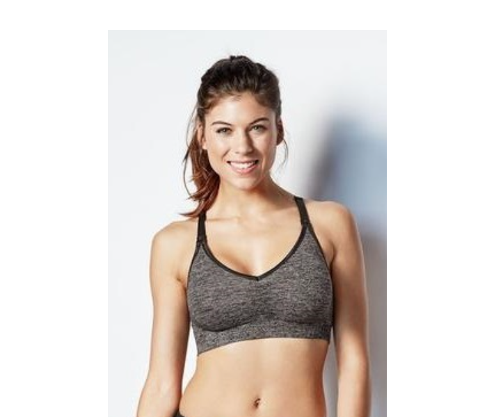 Bravado 1436 - 02 Medium The Bodysilk Seamless Yoga Charcoal Nursing Bra  -Charcoal Grey - Zoom Image 3