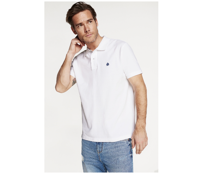 Springfield 855096499 XS Basic Polo Shirt for Men - White - Zoom Image 1