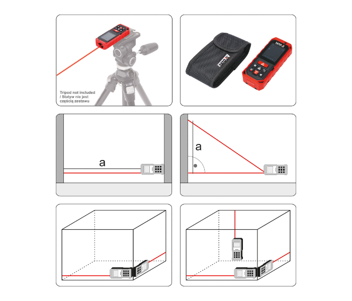 Yato YT-73127 60 Meter Laser Distance Meter - Black and Red - Zoom Image 5