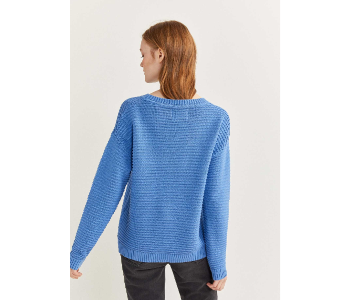 Springfield 133750517 Small Long Sleeve Knitwear for Women - Light Blue - Zoom Image 3