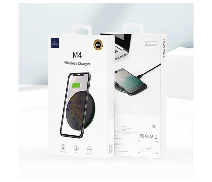 Wiwu M4B Fast Charging Wireless Charger - Black - Zoom Image 2