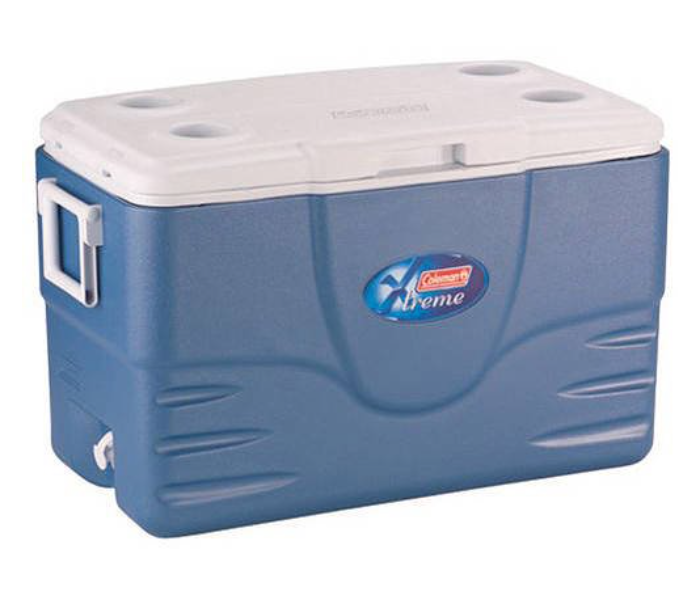 Coleman 3000006572 52 Quarts Xtreme 5 Day Heavy Duty Hard-Sided Cooler - Blue and White - Zoom Image 1