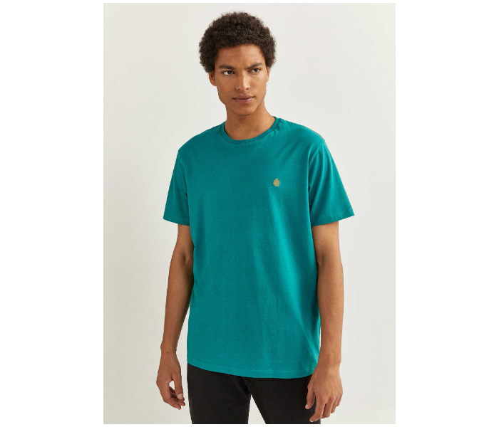 Springfield 712210187 Large Short Sleeve T-Shirt for Men - Turquoise - Zoom Image 1