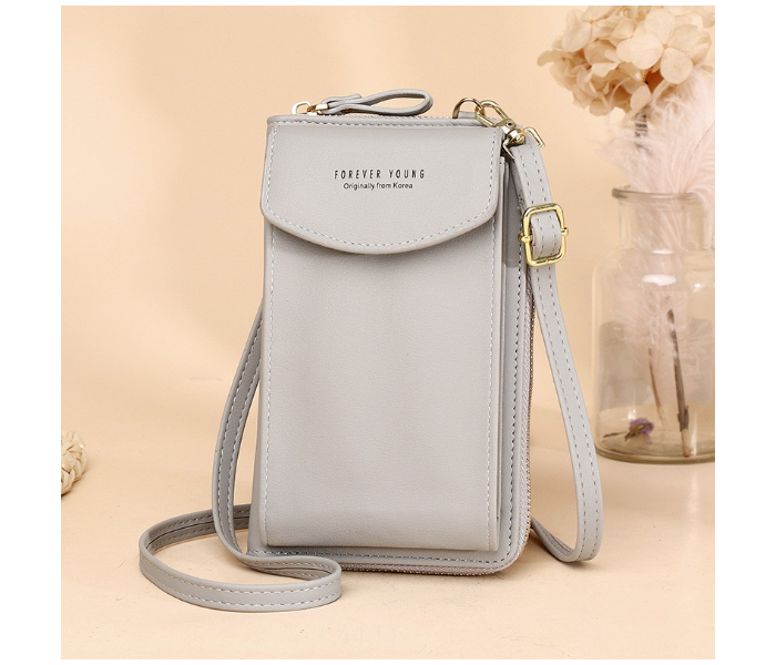 Forever Young Women PU Leather Mini Sling Bag - Grey - Zoom Image