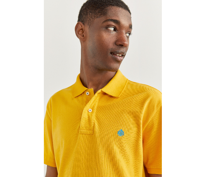 Springfield 855102208 XS Basic Polo Shirt for Men - Yellow - Zoom Image 2