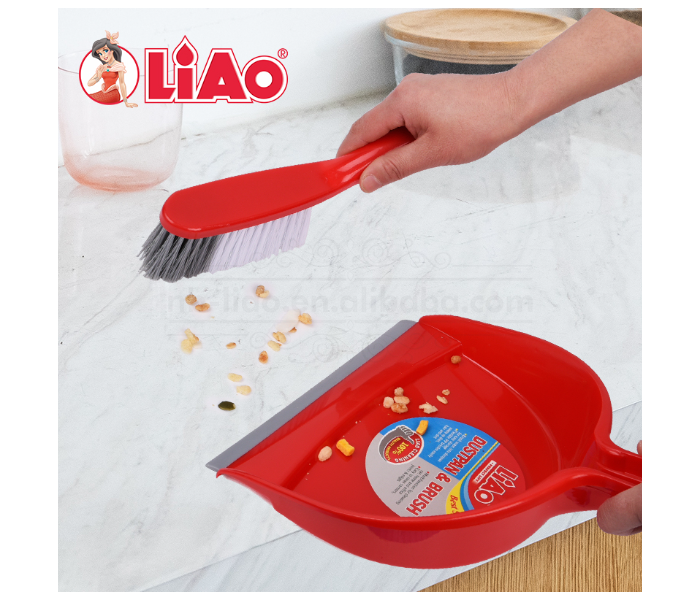 Liao 66633 Mini Cleaning Dustpan and Brush C130011  - Red - Zoom Image 4