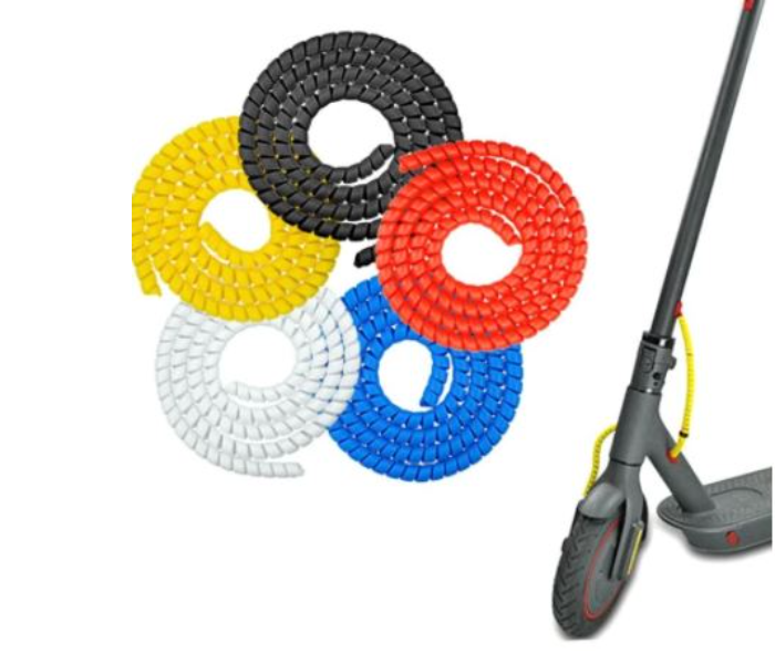 1 Meter Spiral Cable Wire Protector for Electric Scooter - Yellow - Zoom Image 2