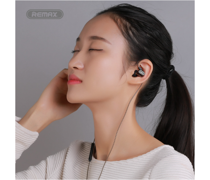 Remax RM-580 Double Moving Coil Wired Earphone - Gold - Zoom Image 3