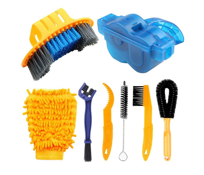 8 Piece Bicycle Cleaning Tool Kit - Zoom Image