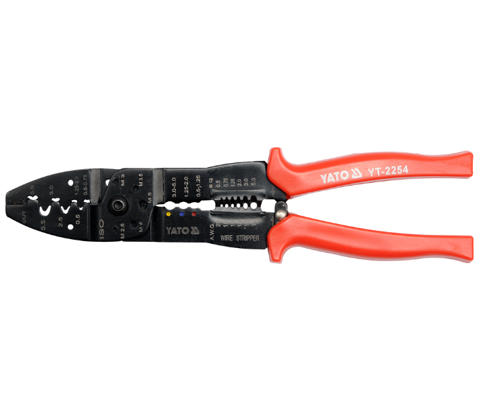 Yato YT-2254 250mm Crimping Plier - Black and Red - Zoom Image 1