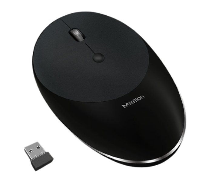 Meetion MT-R600 Rechargeable Wireless Mouse  - Black - Zoom Image 1