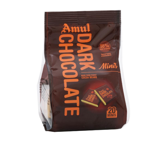 Amul 66375 250gm 50 Cocoa Beans Dark Chocolate Minis - Zoom Image