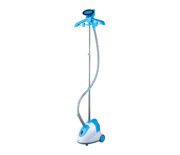 Impex GSM 6011 1.7 liter Garment Steamer with Temperature Control System and 360 Degree Folding Swivel Hanger - White and Blue - Zoom Image