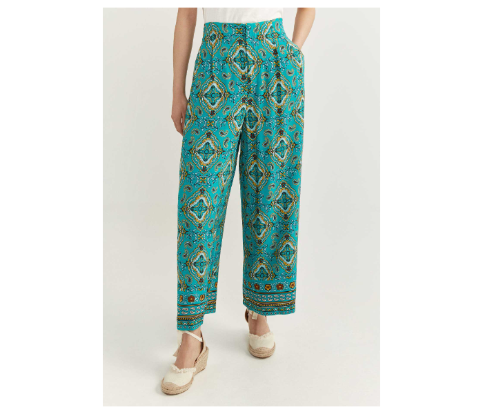 Springfield 683703425 Size 36 Cotton Pant for Women - Green - Zoom Image