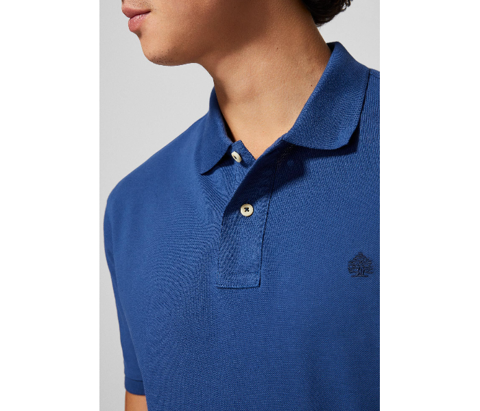 Springfield 855098015 XS Basic Polo Shirt for Men - Medium Blue - Zoom Image 2