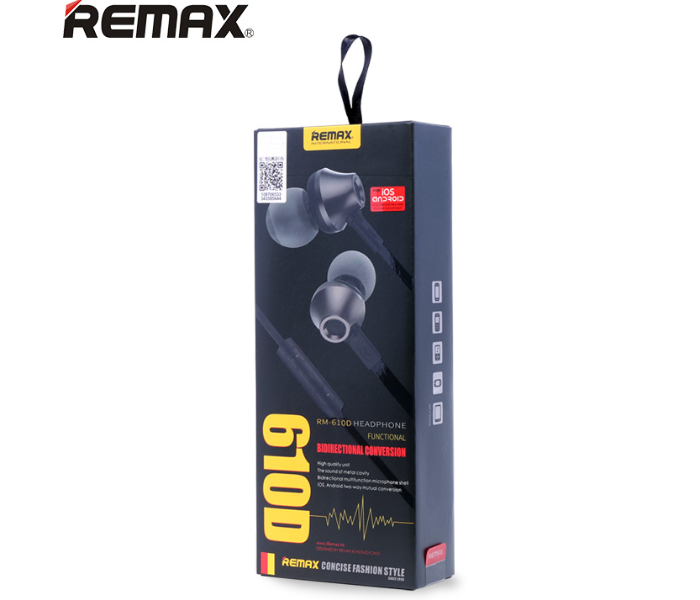 Remax RM-610D Super Bass Wired Earphone - Red - Zoom Image 3