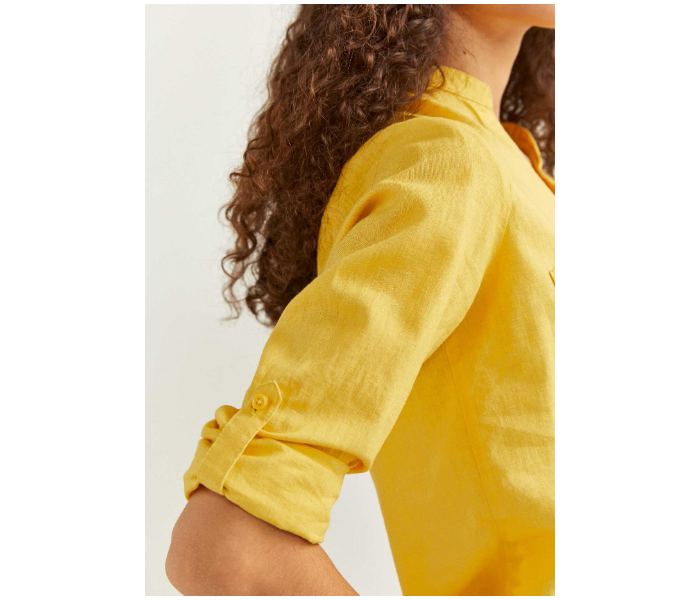 Springfield 679736907 Size 38 Long Sleeve Blouse for Women - Yellow - Zoom Image 3