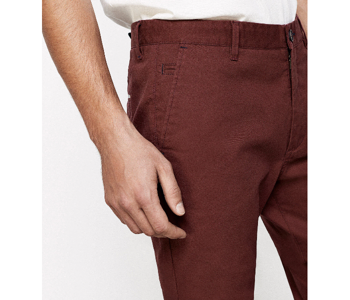 Springfield 155343769 Size 38 Chinos for Men - Maroon - Zoom Image 2