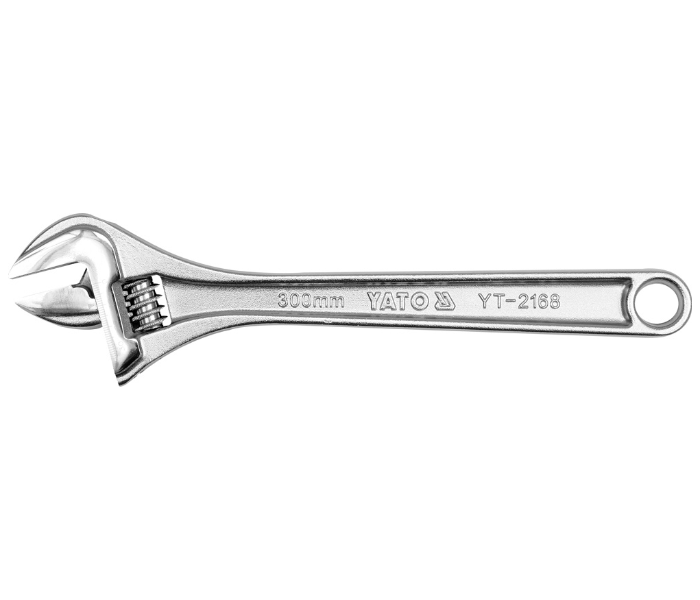 Yato YT-2168 300mm Cr-V Steel Adjustable Wrench - Silver - Zoom Image 1