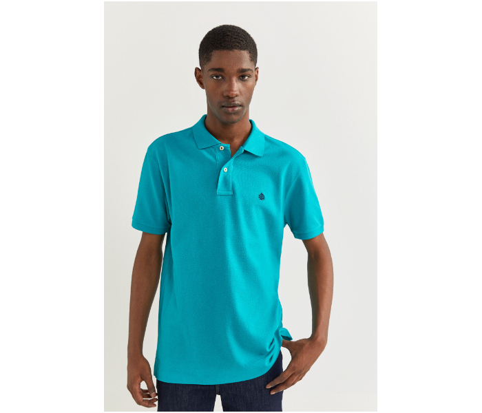 Springfield 855102280 Large Basic Polo Shirt for Men - Blue - Zoom Image 1