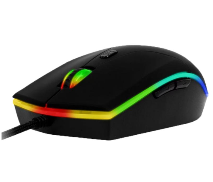 Meetion MT-GM21 Polychrome RGB Circulation Backlit Gaming Wired Mouse -Black - Zoom Image 3