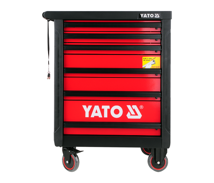 Yato YT-0902 6 Drawer Steel Sheet Roller Cabinet - Black and Red - Zoom Image 1