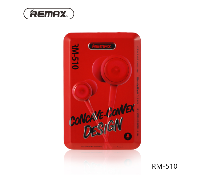 Remax RM-510 High Performance Wired Earphone - Red - Zoom Image 2