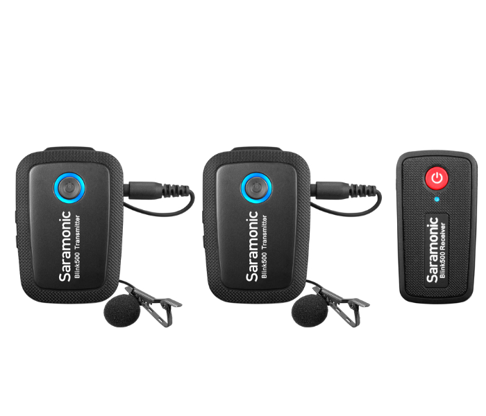 Saramonic Blink500 B2 Ultracompact Dual-Channel Wireless Microphone System with 2 Lavalier - Black - Zoom Image