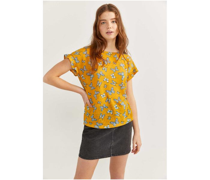 Springfield 886753404 Large T-Shirt for Women - Yellow - Zoom Image 1